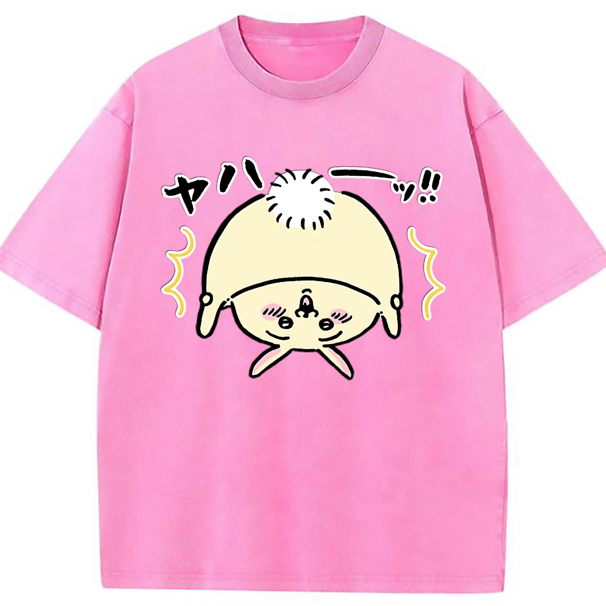（画像用） ちいかわ うさぎ Chii-kawa usagi 綿100% ヴィンテージ風 半袖Tシャツ（フロントプリント）